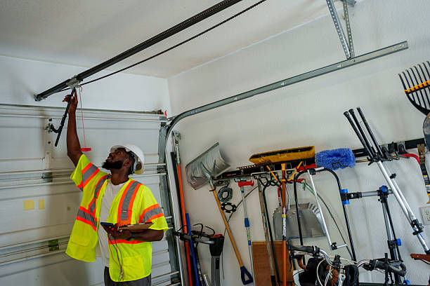 Professional Garage Door Panel Replacement technician working in Scott County County, IL